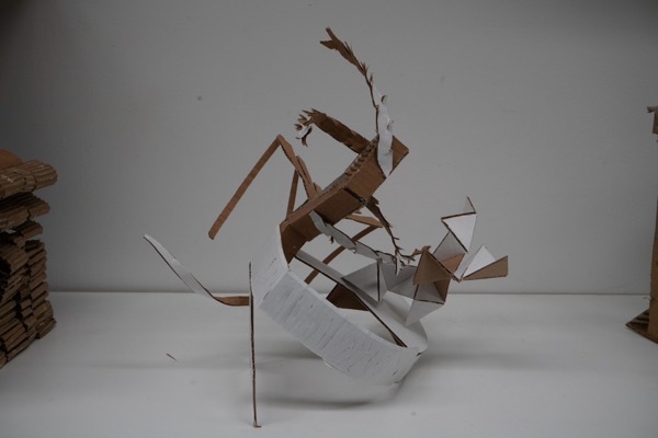Cardboard cube sculptures1