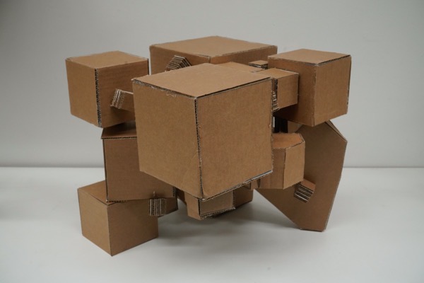 Cardboard cube sculptures10