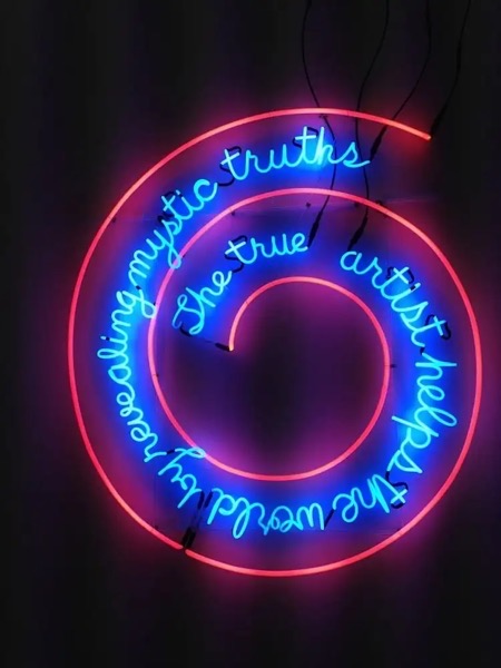 Bruce nauman text art.