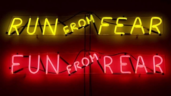 Nauman run from fear.